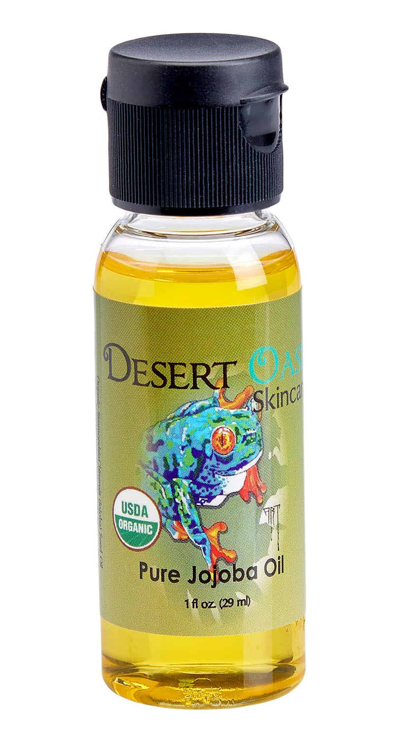| USDA Certified Organic Jojoba Oil – 100% Pure, Cold Pressed, Natural Moisturizer for Face, Hair, Skin, Nails, Tattoos & Piercings – Travel Size (1 Fl Oz / 29 Ml)
