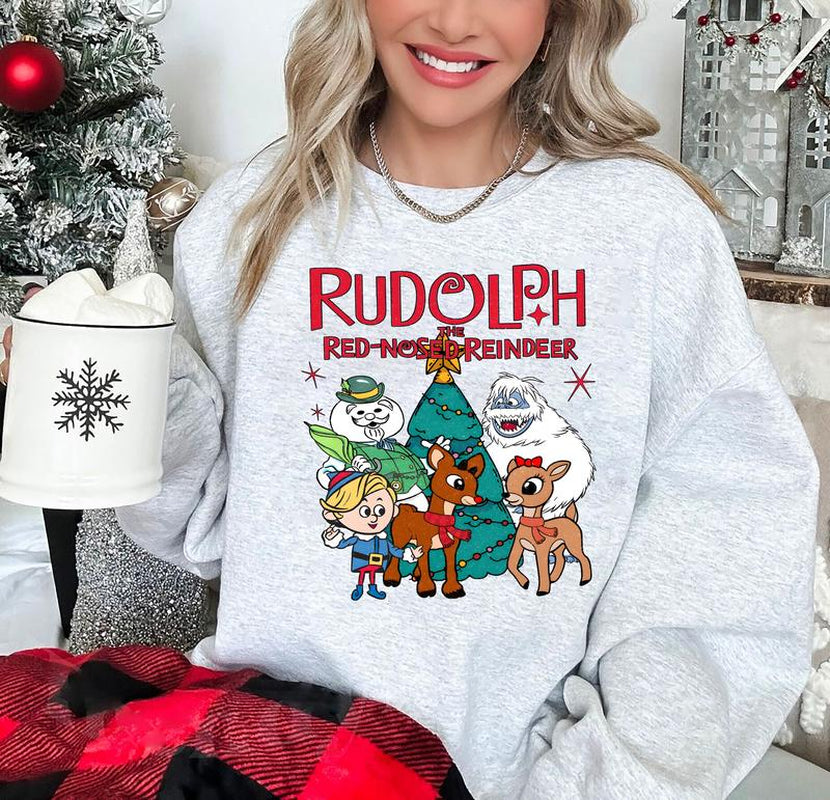 Vintage Rudolph Red Nosed Reindeer Sweatshirt, Retro Christmas Shirt, Rudolph Christmas Sweatshirt, Reindeer Hoodie, Cute Christmas Sweatshirt, Vintage Rudolph Shirt