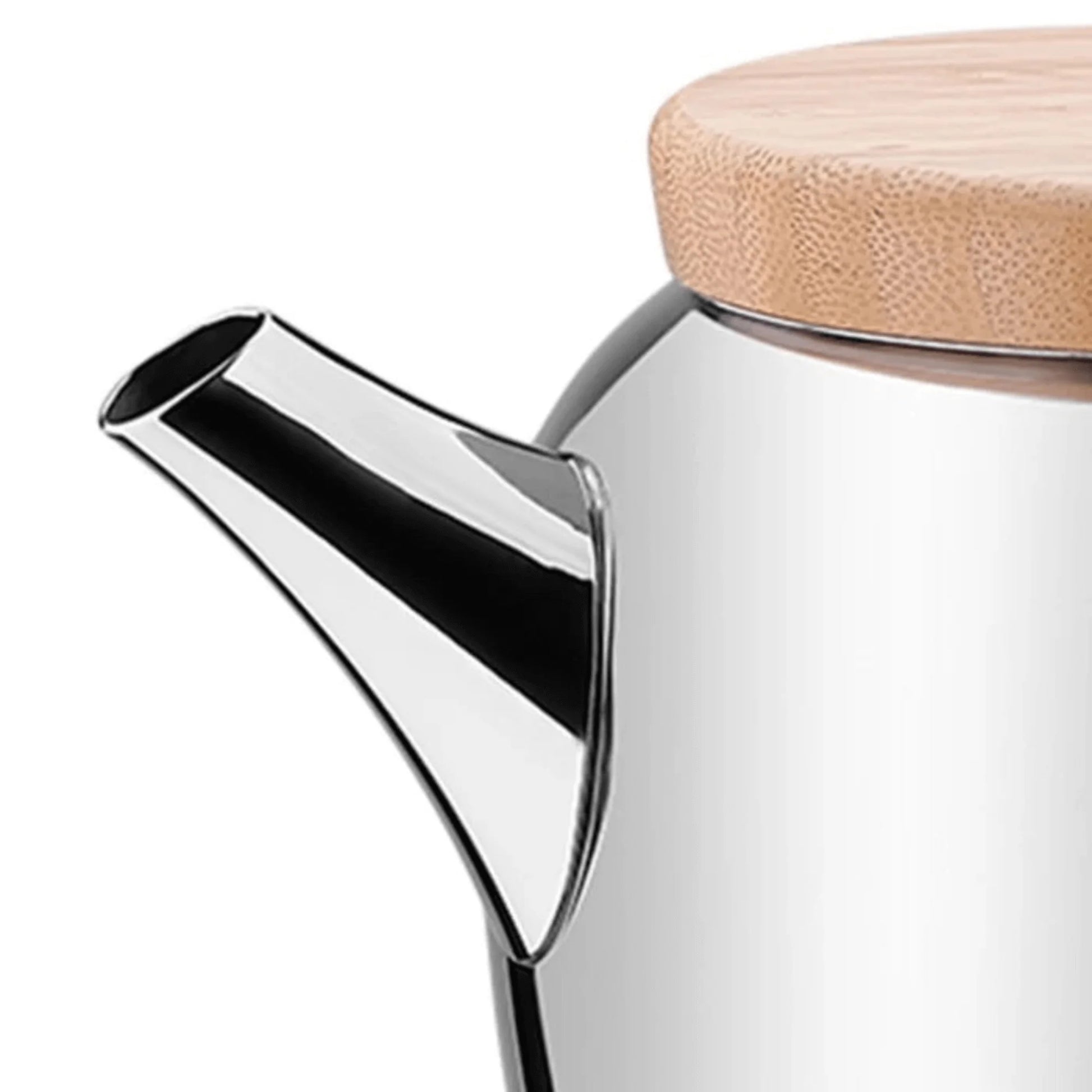 Korkmaz Montana Stainless Steel 2.3L Teapot with Wooden Lid