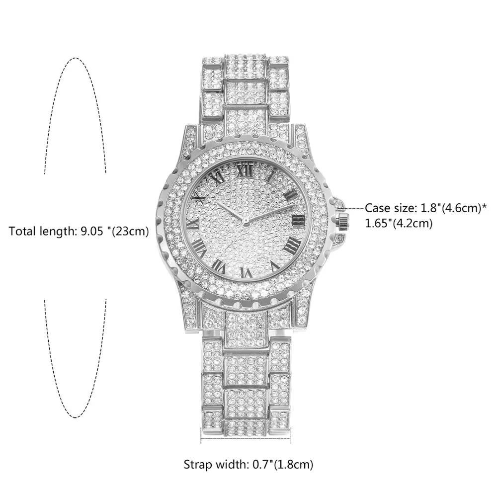 Elevate Your Style with the Lancardo Men's Luxury Quartz Watch - Gold and Silver with Diamond Accents, Waterproof Design